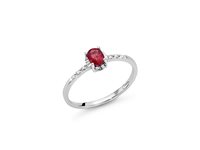 Anello Miluna Donna Gemme Preziose in Oro bianco Rubino LID3361